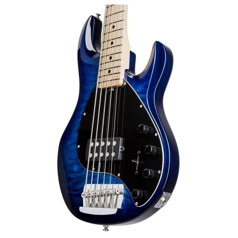 Sterling by Music Man Ray35QM NBL M2 5 Corde Neptune Blue Quilt nuovo imballato