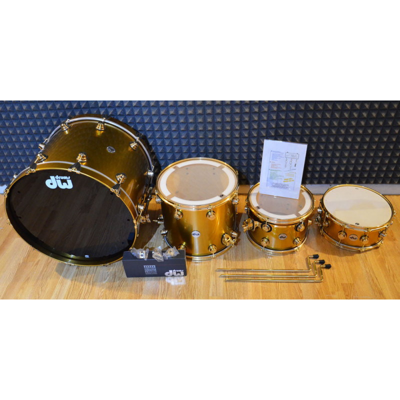 DW Drums Collector's Stainless Gold Lacquer "SSC" 24,13,16,14 Nuova imballata