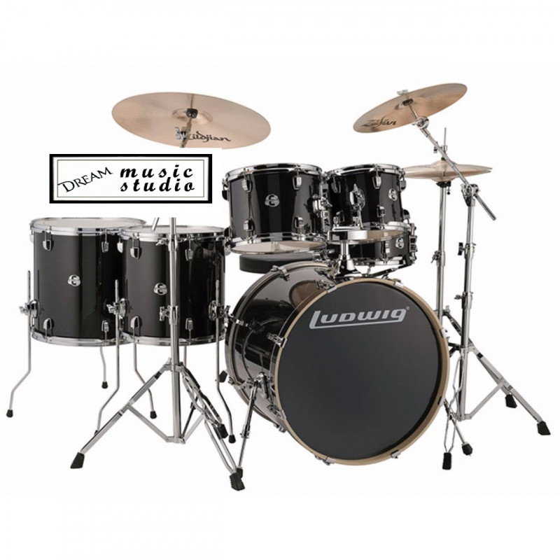 Ludwig batteria Element Evolution 10/12/14/16/22/14 Black + Hardware