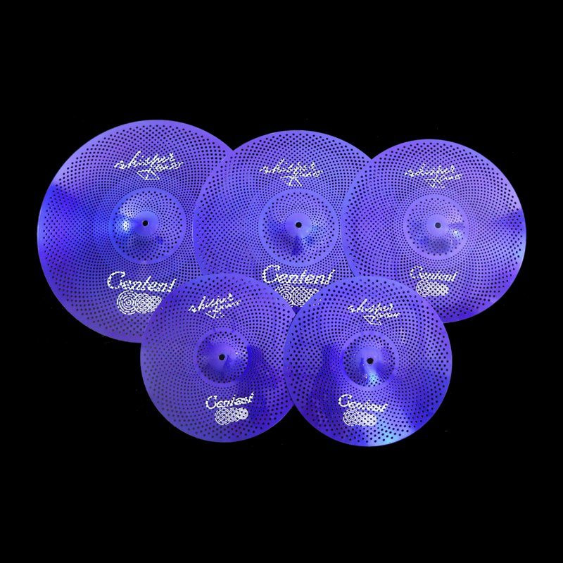 Centent Cymbals Silent Low Volume piatti silenziosi colore BLU 14/16/18/20" + borsa