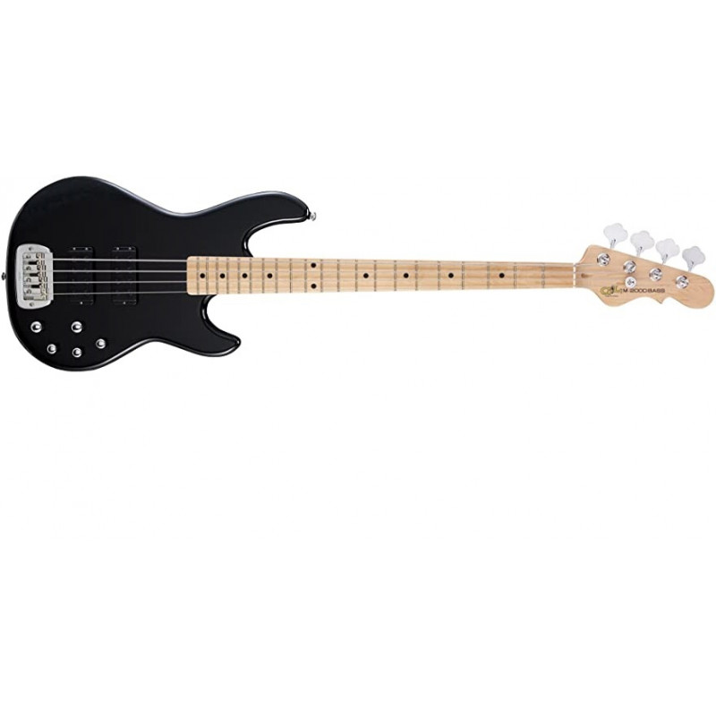 G&L Basso 4 corde Tribute M20GBLK-M Gloss Black con Tastiera in Acero