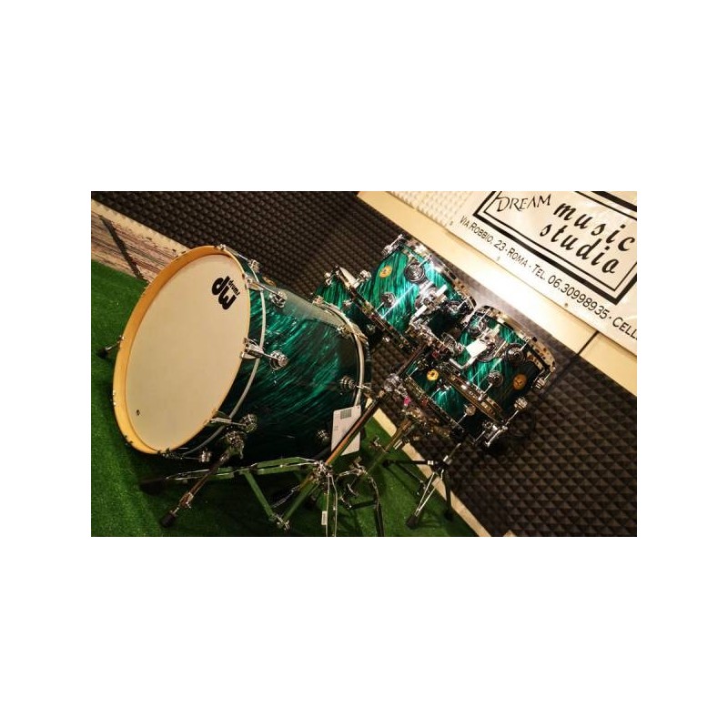 DW Collector's Jazz Serie Green Twisted Batteria 10,12,14,22,14x6