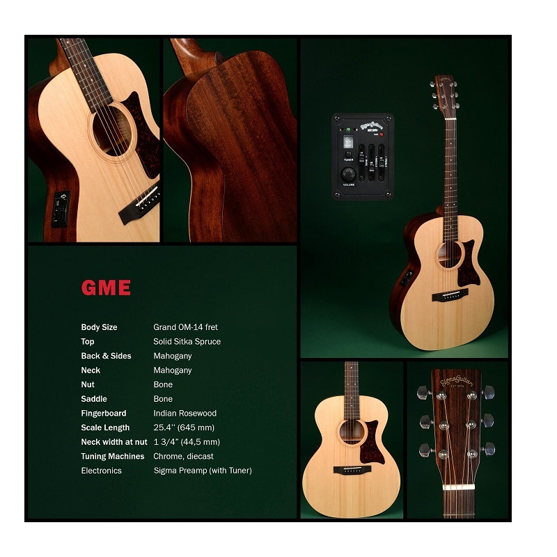 Sigma Guitars GME Chitarra acustica satinata - SE Series Model - Mogano