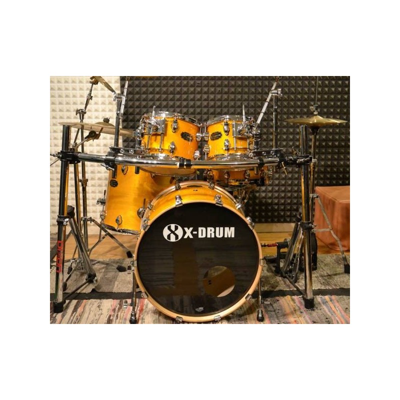 X Drum Prostage II Pro Stage Ambra in Acero batteria 22/10/12/16/14x6,5